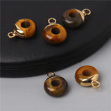 2pcs 10mm Natural Agate Quartz Stone Necklace Earring Pendants