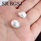 2pcs 12x14mm Freshwater Pearl Beads No Hole for Earrings