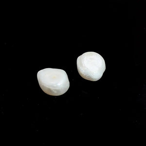 2pcs 12x14mm Freshwater Pearl Beads No Hole for Earrings