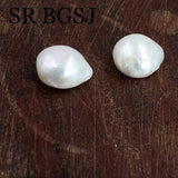 2pcs 12x14mm Freshwater Pearl Beads No Hole for Earrings