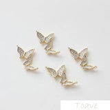 2pcs 14K Butterfly Link Hanging DIY Necklace Ear Stud Bracelet Accessories