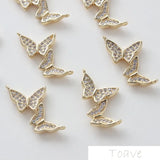 2pcs 14K Butterfly Link Hanging DIY Necklace Ear Stud Bracelet Accessories
