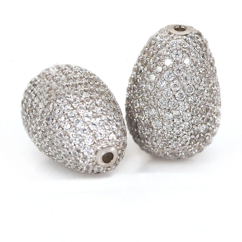 2pcs 14X20.5MM Golden Plated Teardrop Loose Beads for Jewelry Making