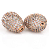 2pcs 14X20.5MM Golden Plated Teardrop Loose Beads for Jewelry Making