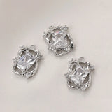 2pcs 14k Copper Zircon Pendant Diy Necklace Earrings Accessories