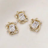 2pcs 14k Copper Zircon Pendant Diy Necklace Earrings Accessories