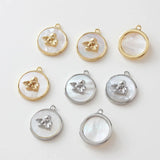 2pcs Shell Angel Cupid Pendant Charms for DIY Jewelry Making