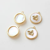 2pcs Shell Angel Cupid Pendant Charms for DIY Jewelry Making