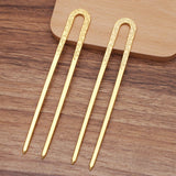 2pcs Flower Hairpins Hair Sticks Clip U-shape Headwear Women's Accessor