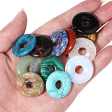 2pcs Natural Stone Safe Buckle Loose Beads for Jewelry Making