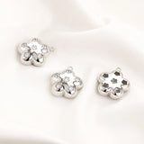 2pcs 19X21MM Flower Zircon Hollow Pendant DIY Jewelry Materials