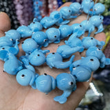2pcs 19x13mm Dolphin Lampwork Beads For Jewelry Making DIY