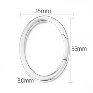 2pcs Stainless Steel Lobster Clasp Oval Clasp for Keychain Keyring DIY