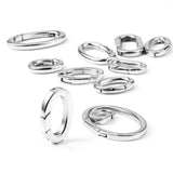 2pcs Stainless Steel Lobster Clasp Oval Clasp for Keychain Keyring DIY