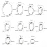 2pcs Stainless Steel Lobster Clasp Oval Clasp for Keychain Keyring DIY