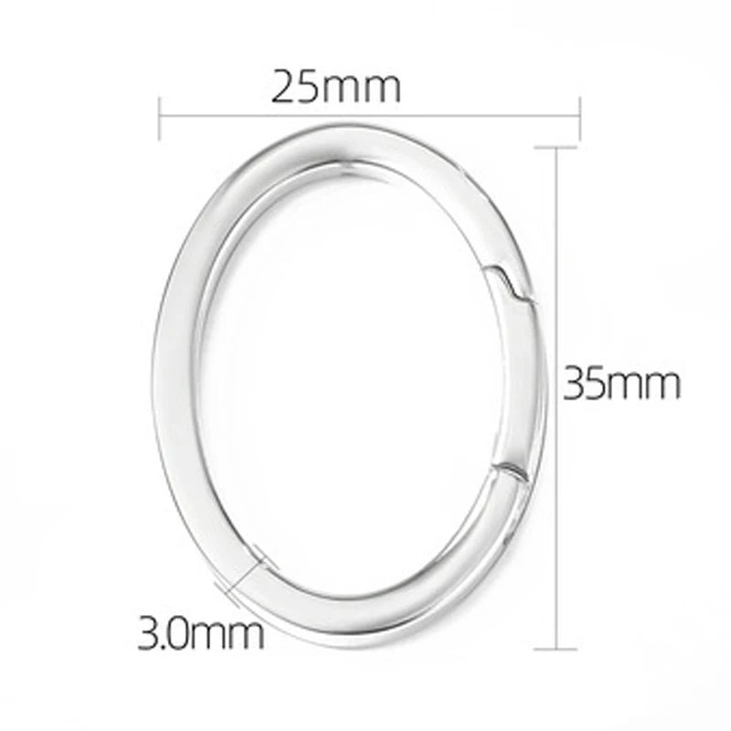 2pcs Stainless Steel Lobster Clasp Oval Clasp for Keychain Keyring DIY