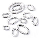 2pcs Stainless Steel Lobster Clasp Oval Clasp for Keychain Keyring DIY