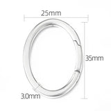 2pcs Stainless Steel Lobster Clasp Oval Clasp for Keychain Keyring DIY