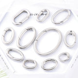 2pcs Stainless Steel Lobster Clasp Oval Clasp for Keychain Keyring DIY