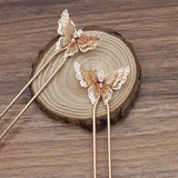 2pcs Butterfly Hair Combs Hair Clips Wedding Bridal Barrettes Hairpins