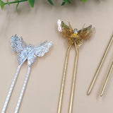 2pcs Butterfly Hair Combs Hair Clips Wedding Bridal Barrettes Hairpins