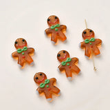 2pcs Gingerbread Man Lampwork Beads DIY Jewelry Making