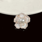 2pcs Dripping Oil Metal Alloy Button Rhinestone Decor