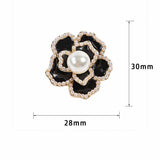 2pcs Dripping Oil Metal Alloy Button Rhinestone Decor