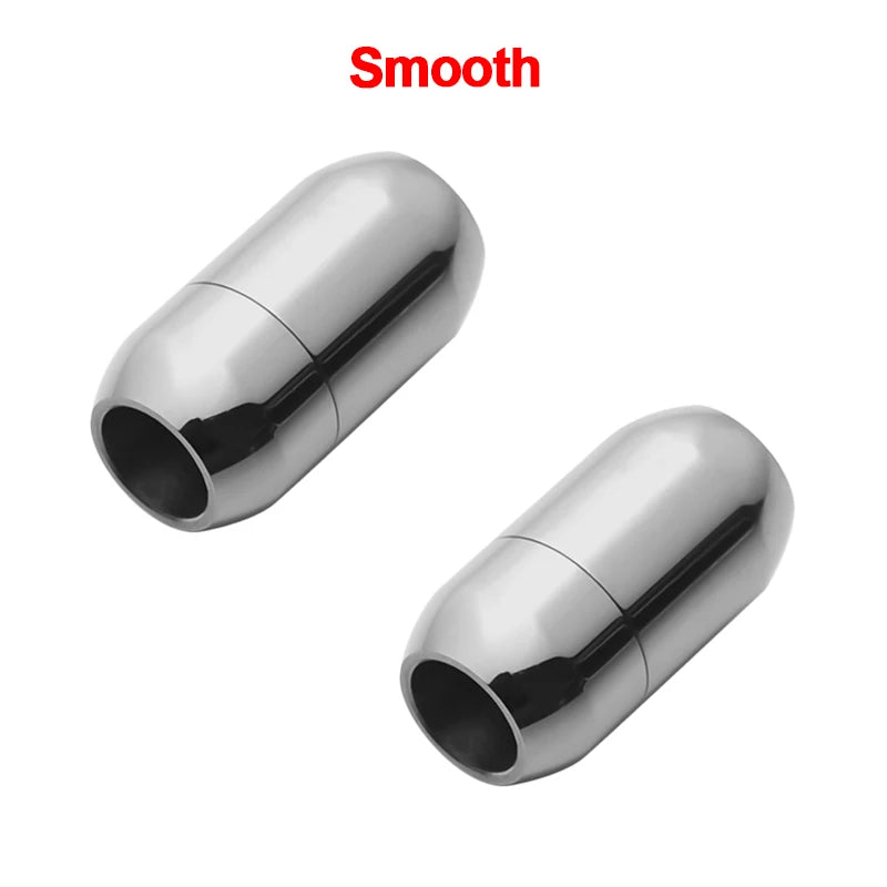 2pcs Stainless Steel Magnetic Clasps Leather Cord Bracelet Necklace Clasp