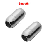 2pcs Stainless Steel Magnetic Clasps Leather Cord Bracelet Necklace Clasp
