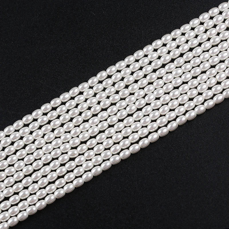 2pcs High Polished Mother of Pearl Shell Beads Strand