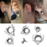 2pcs 316L Steel Ear Tunnel Plugs Hollow Expander Gauge