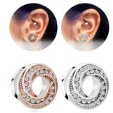 2pcs 316L Steel Ear Tunnel Plugs Hollow Expander Gauge