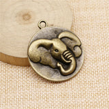 2pcs 38mm Elephant Charms Antique Bronze Charms Pendants Accessories