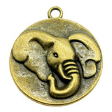 2pcs 38mm Elephant Charms Antique Bronze Charms Pendants Accessories