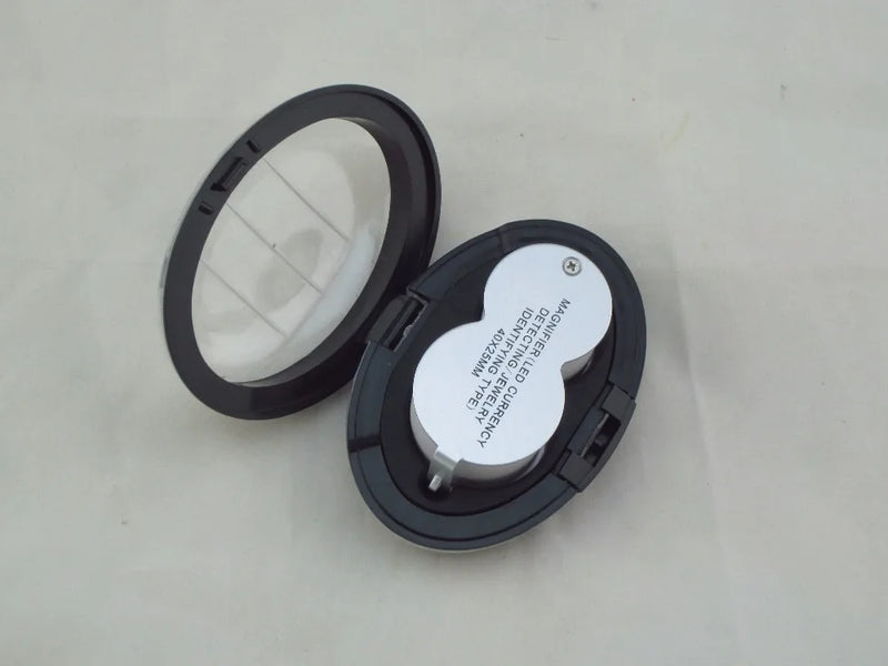 2pcs 40x25mm Diamond Magnifier LED Jewelry Identifying Tester