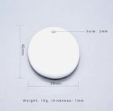 2pcs Porcelain Ceramic Oval Blank Pendant 46x34x7mm for Jewelry Making