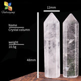 2pcs 48mm Natural Stone Quartz Cone Cylinder Home Deco Healing Decoration