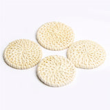 Vintage Geometric Bamboo Weave Knitting Bamboo Pendant Lot for Jewelry Making