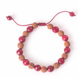 8mm Rudraksha Ruby Gemstone Beads Bracelet for All Saints' Pray