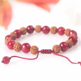 8mm Rudraksha Ruby Gemstone Beads Bracelet for All Saints' Pray