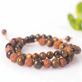 8mm Tiger's Eye Rudraksha Bracelet Healing Inspiration