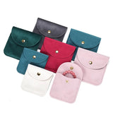 2pcs 8x8 10x10cm Velvet Pouch Sachet Gift Bag With Metal Button