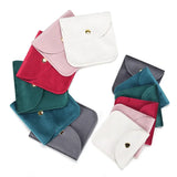 2pcs 8x8 10x10cm Velvet Pouch Sachet Gift Bag With Metal Button