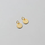 2pcs Flash Sand Round Card Pendant 6mm S925 Silver Sequin Charms