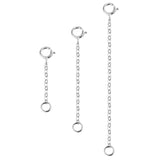 2pcs 925 Silver Necklace Chain Extension Tail Extender, Bracelet Extended Chains