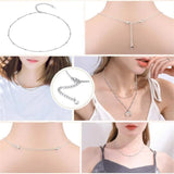 2pcs 925 Silver Necklace Chain Extension Tail Extender, Bracelet Extended Chains