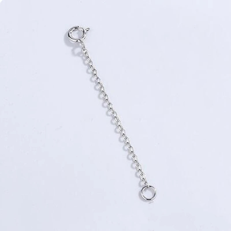 2pcs 925 Silver Necklace Chain Extension Tail Extender, Bracelet Extended Chains