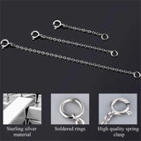 2pcs 925 Silver Necklace Chain Extension Tail Extender, Bracelet Extended Chains