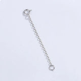 2pcs 925 Silver Necklace Chain Extension Tail Extender, Bracelet Extended Chains
